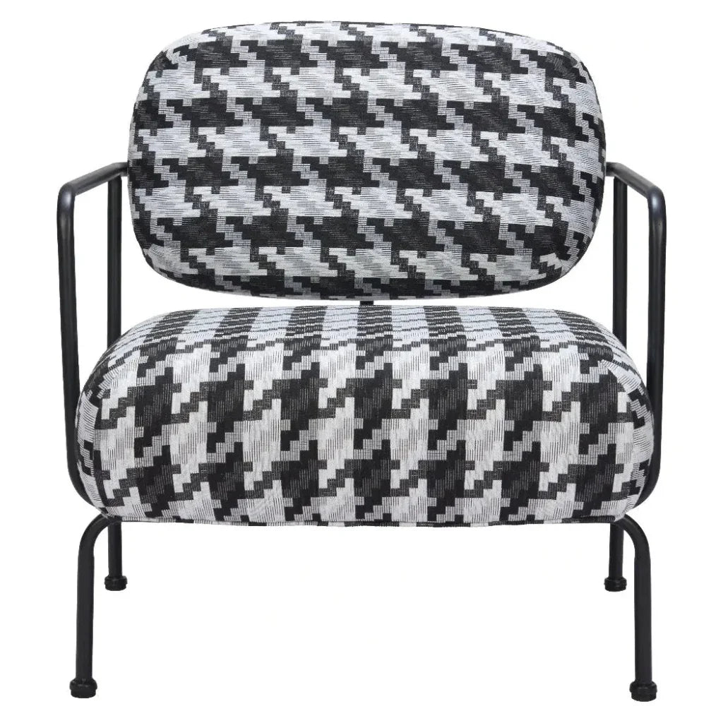 Ulet Black Steel Accent Arm Chair