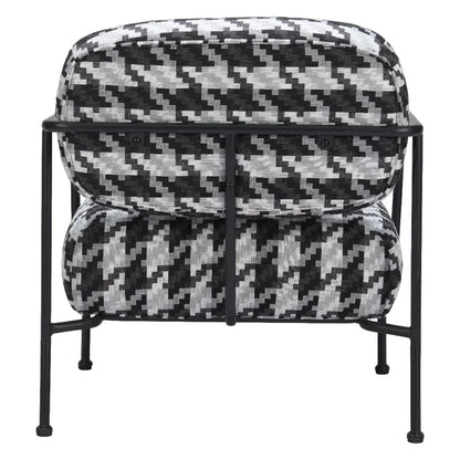Ulet Black Steel Accent Arm Chair