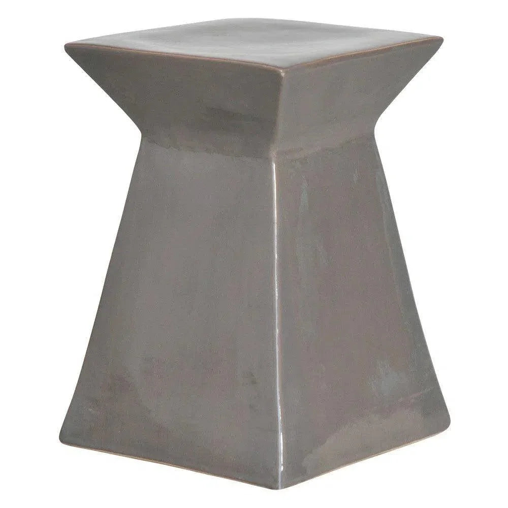 Upright 18"H Ceramic Outdoor Garden Stool