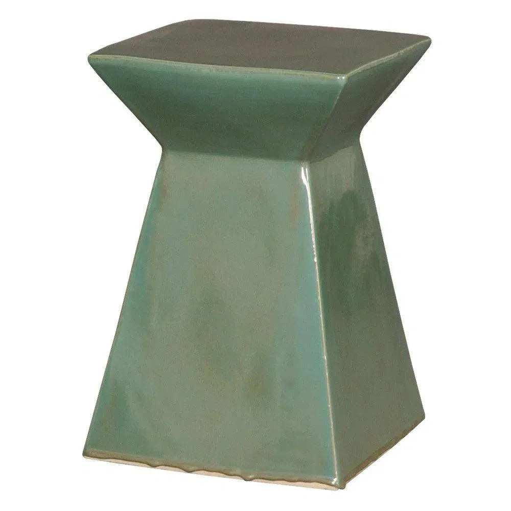 Upright 18"H Ceramic Outdoor Garden Stool