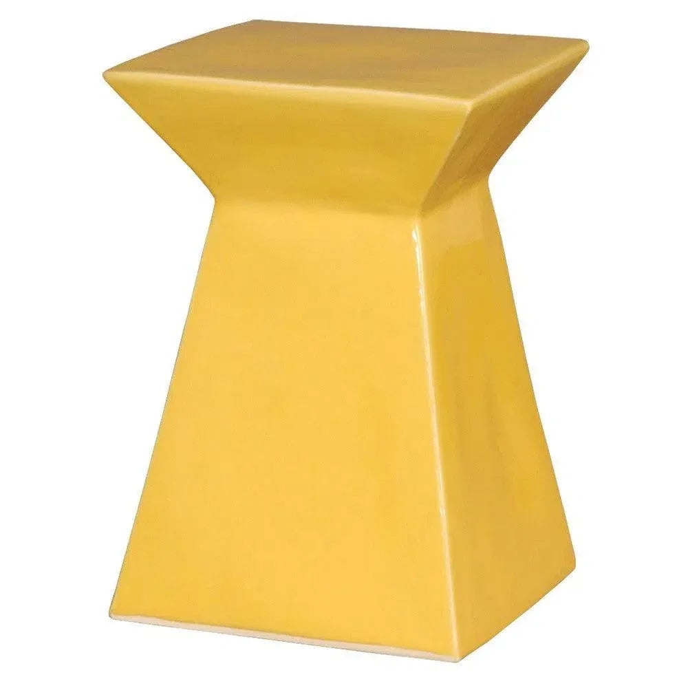 Upright 18"H Ceramic Outdoor Garden Stool