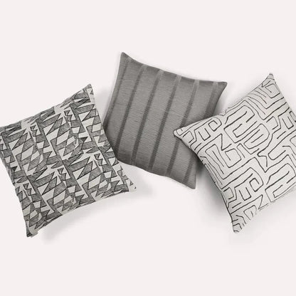 Upstate Silver Textured Grey Silver Large Throw Pillow
