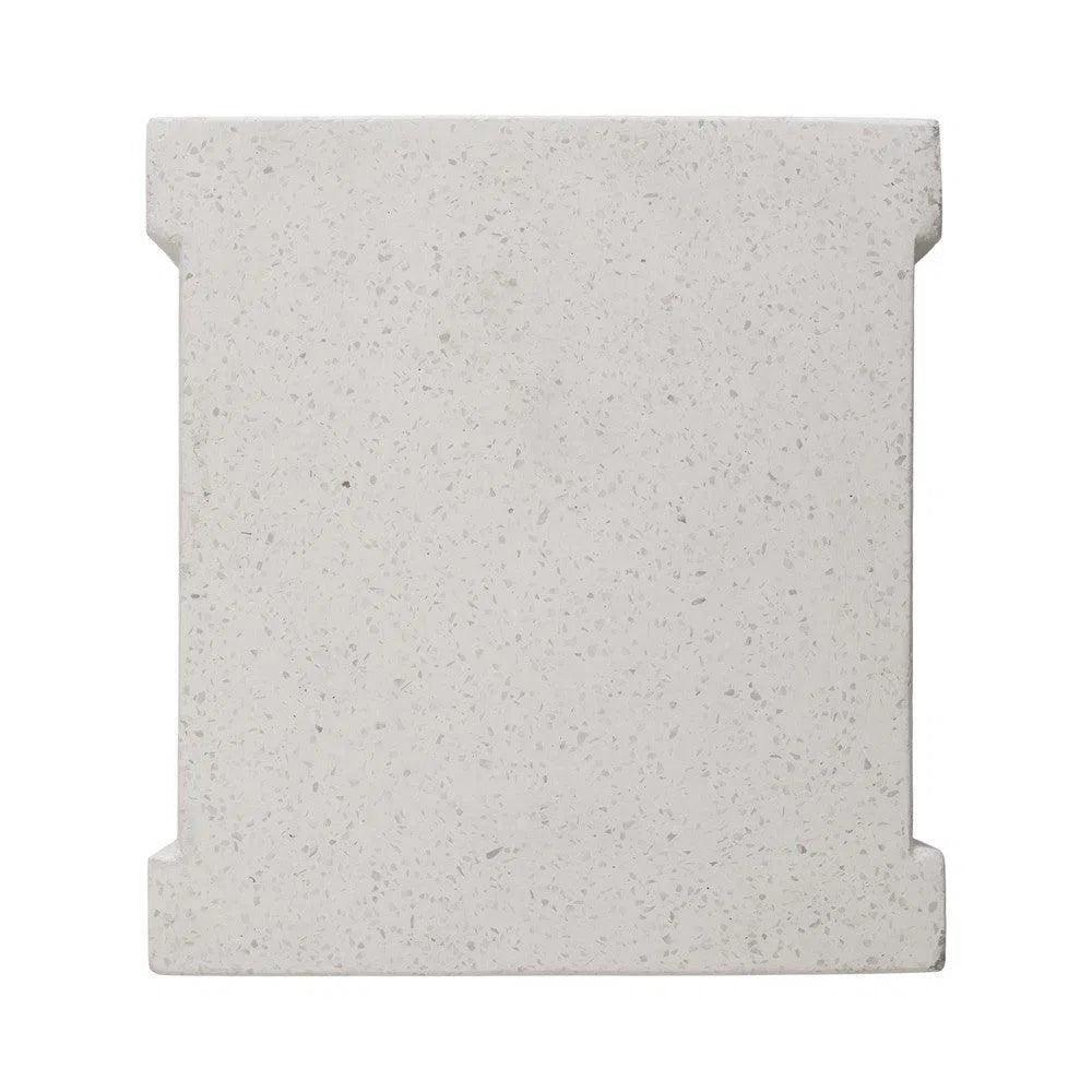 Uri 18 in. Square Terrazzo Garden Stool