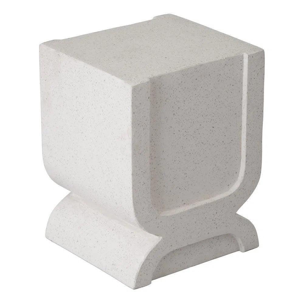 Uri 18 in. Square Terrazzo Garden Stool