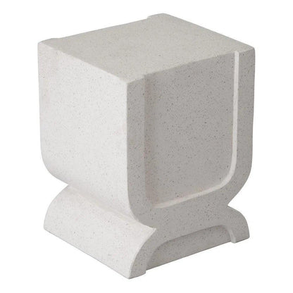 Uri 18 in. Square Terrazzo Garden Stool