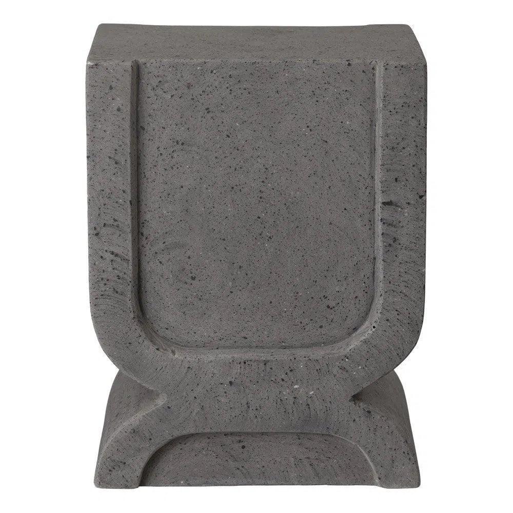 Uri 18 in. Square Terrazzo Garden Stool