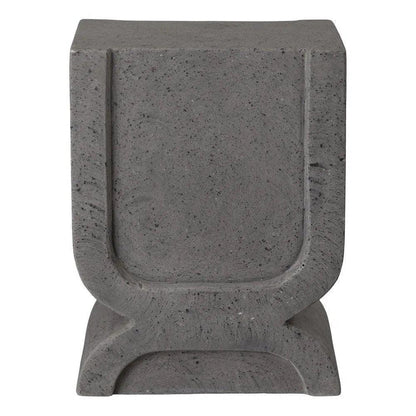 Uri 18 in. Square Terrazzo Garden Stool