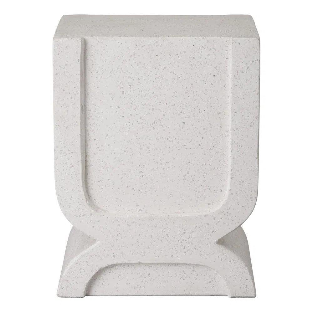 Uri 18 in. Square Terrazzo Garden Stool