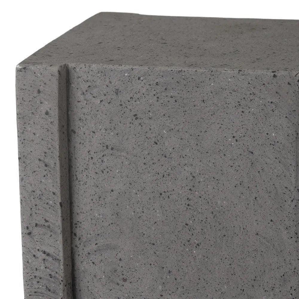 Uri 18 in. Square Terrazzo Garden Stool
