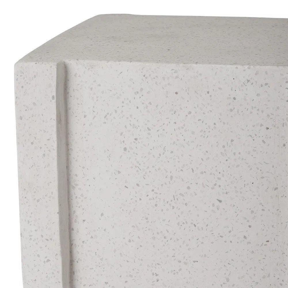Uri 18 in. Square Terrazzo Garden Stool