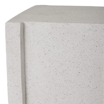 Uri 18 in. Square Terrazzo Garden Stool