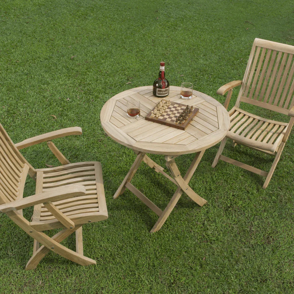 Valencia Teak Oudoor Round Bistro Set 3PC