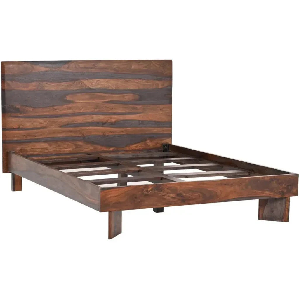 Vandra Brown Wooden Bed Frame