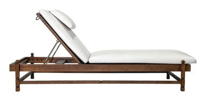 Vaterra Teak And Rattan Patio Pool Chaise (Set Of 2)