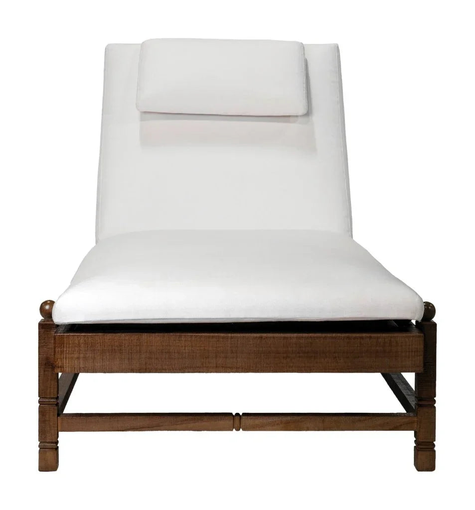 Vaterra Teak And Rattan Patio Pool Chaise (Set Of 2)