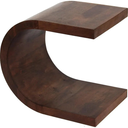 Vaylin Wood Geometric Side Table