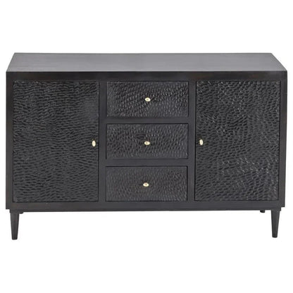 Velcyra Three Drawers Black Sideboard