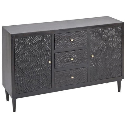 Velcyra Three Drawers Black Sideboard