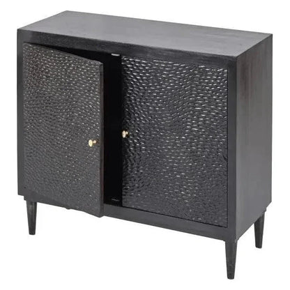 Velcyra Two Door Wood Black Cabinet