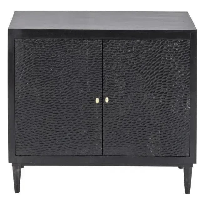 Velcyra Two Door Wood Black Cabinet