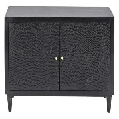Velcyra Two Door Wood Black Cabinet
