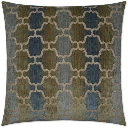 Vendura Aqua Brown Throw Pillow With Insert