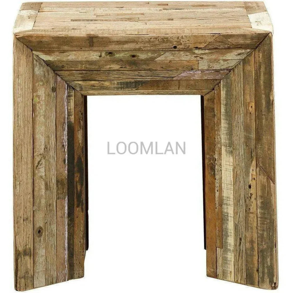 Venestra Natural Wood Square Accent Table