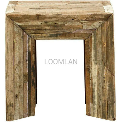 Venestra Natural Wood Square Accent Table
