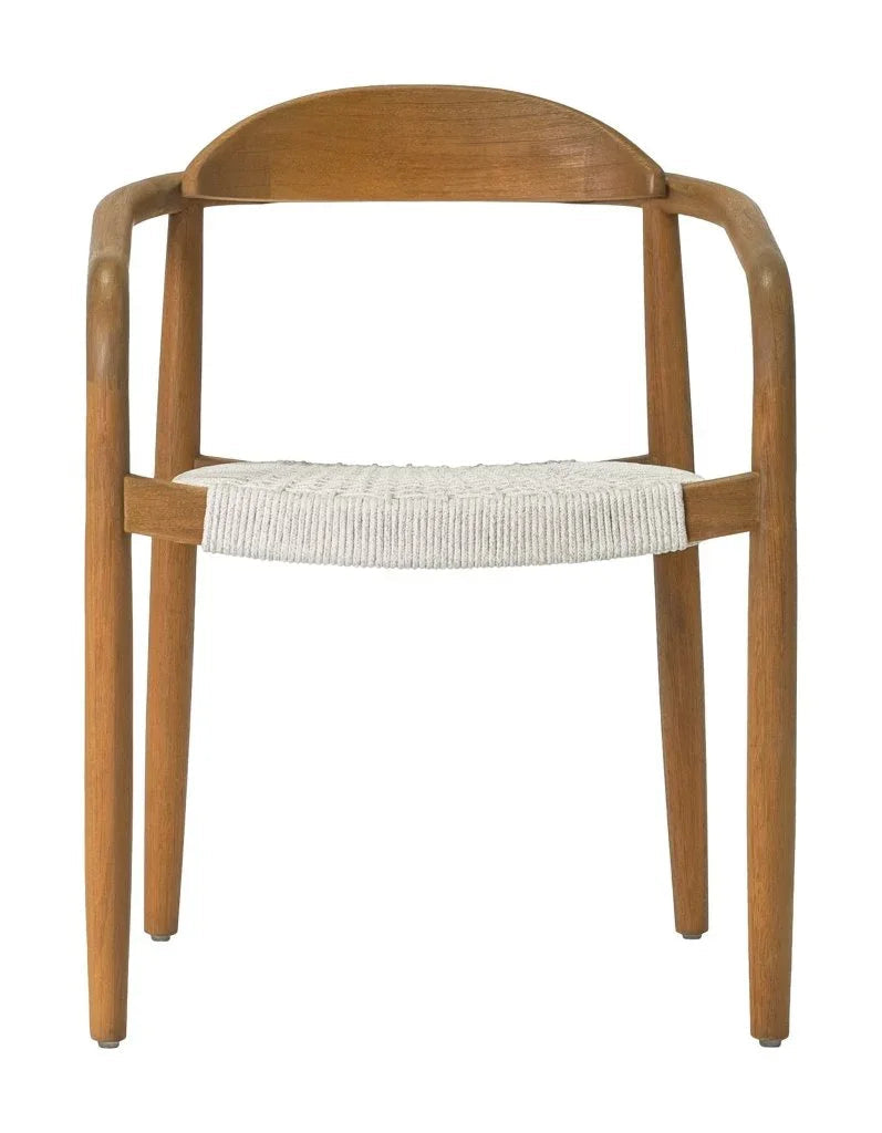 Venetian Stackable Teak Patio Dining Chair (Set Of 2)