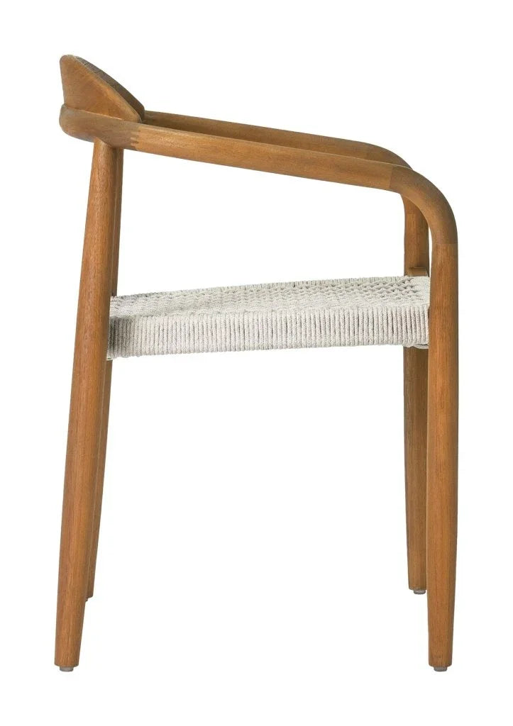 Venetian Stackable Teak Patio Dining Chair (Set Of 2)