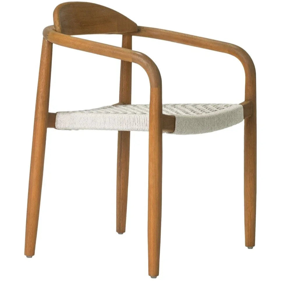 Venetian Stackable Teak Patio Dining Chair (Set Of 2)