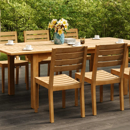 Venice Teak Stackable Patio Dining Chair 2PC