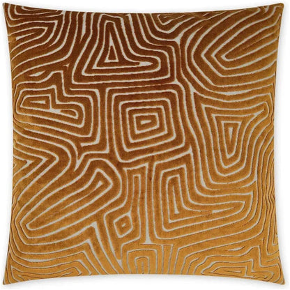 Vertigo Rust Abstract Copper Large Throw Pillow Insert