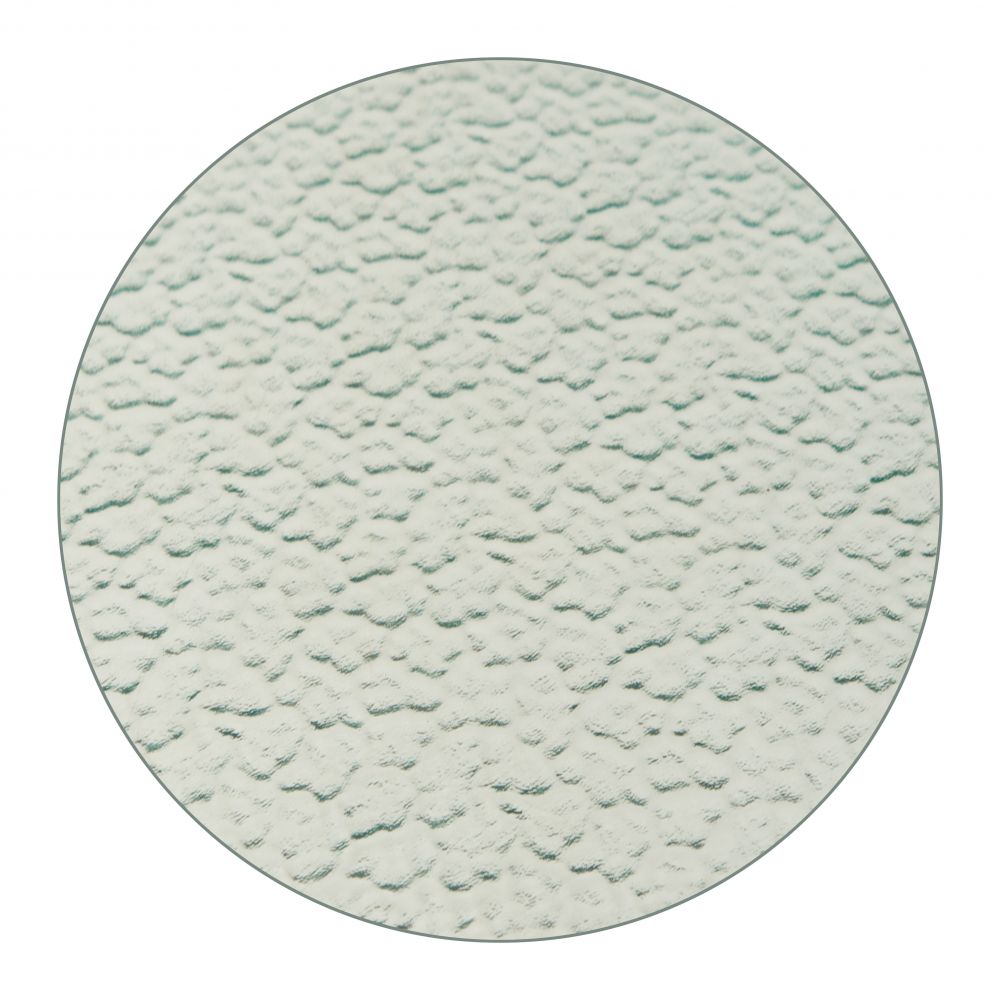 Vetro Rippled Glass Top Round Side Table