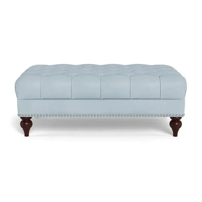 Victoria Leather Ottoman