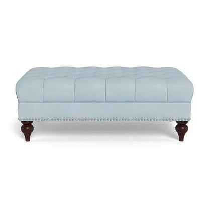 Victoria Leather Ottoman