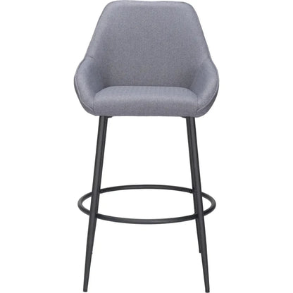 Vila Grey Performance Fabric Barstool (Set of 2)