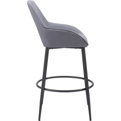 Vila Grey Performance Fabric Barstool (Set of 2)
