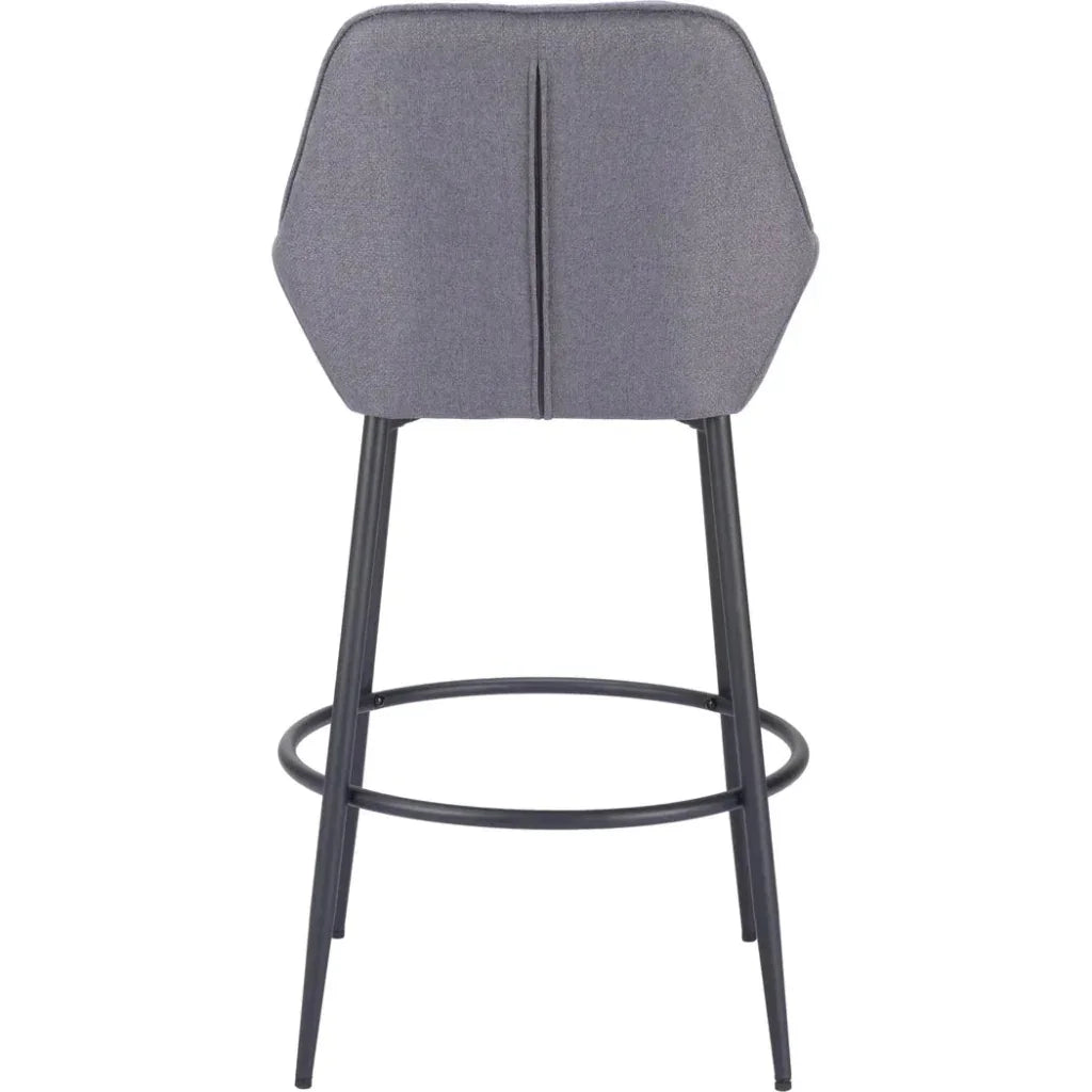 Vila Grey Performance Fabric Barstool (Set of 2)