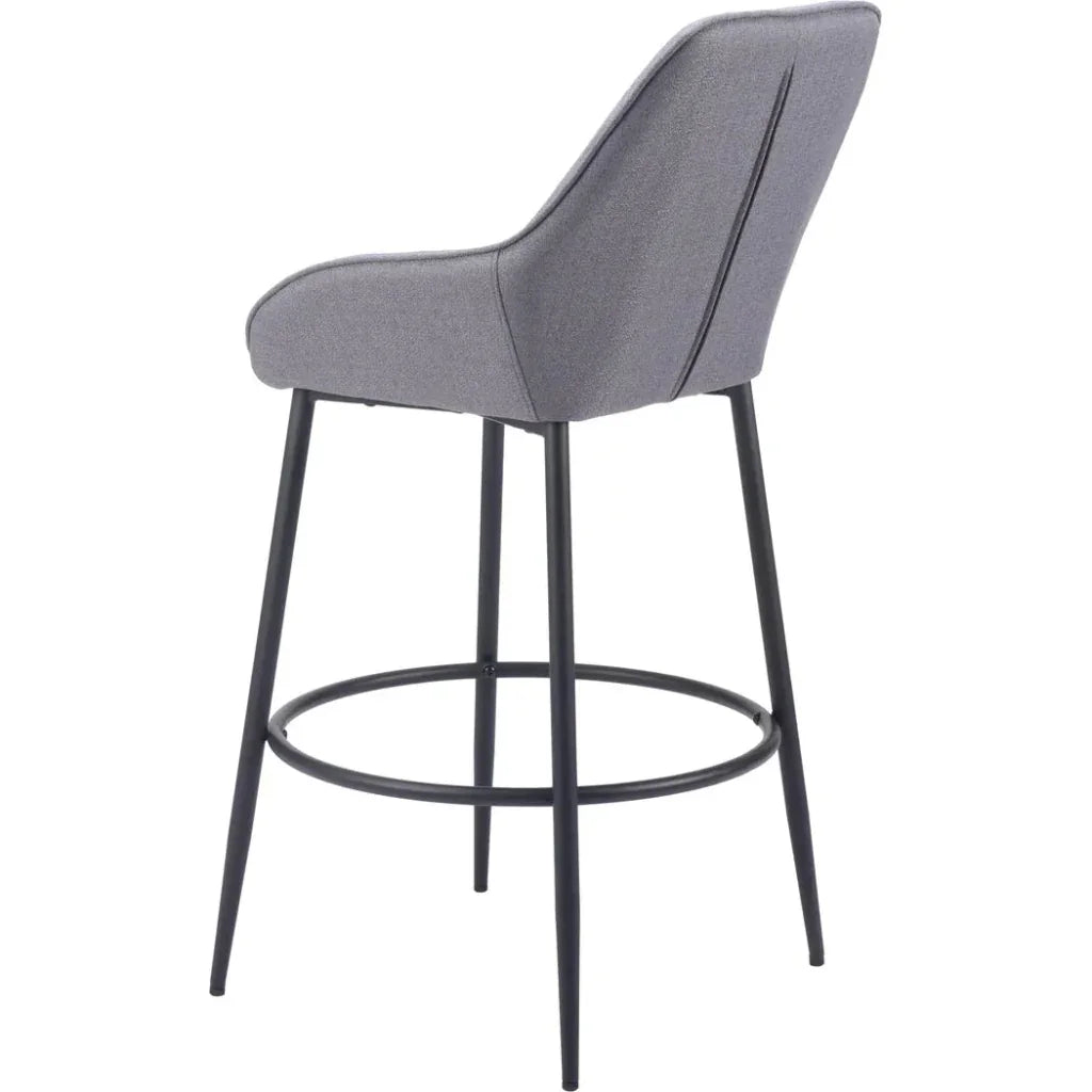 Vila Grey Performance Fabric Barstool (Set of 2)