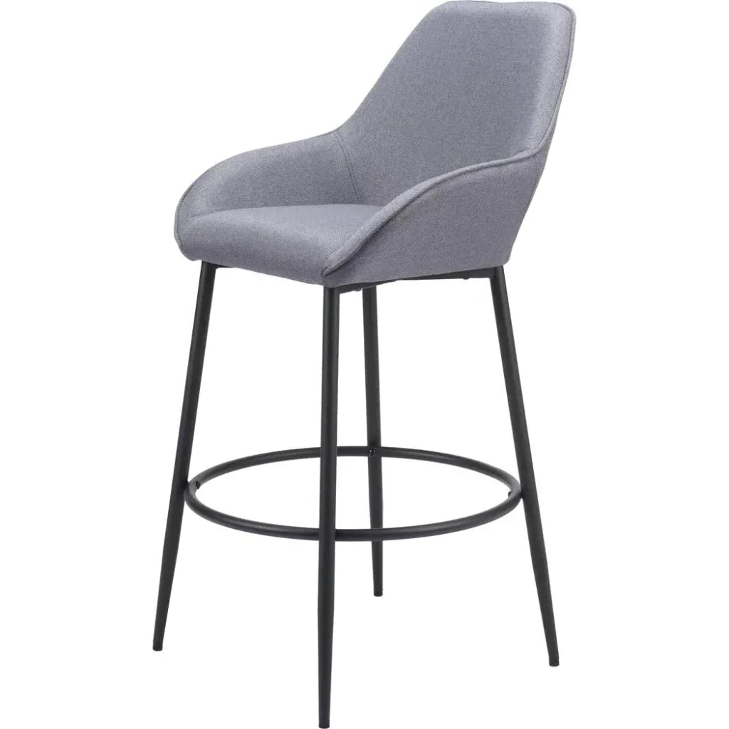 Vila Grey Performance Fabric Barstool (Set of 2)
