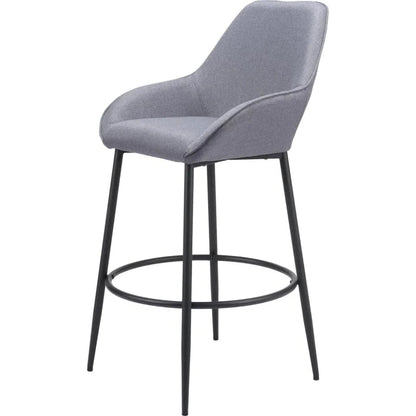 Vila Grey Performance Fabric Barstool (Set of 2)