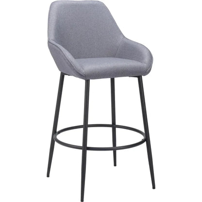 Vila Grey Performance Fabric Barstool (Set of 2)