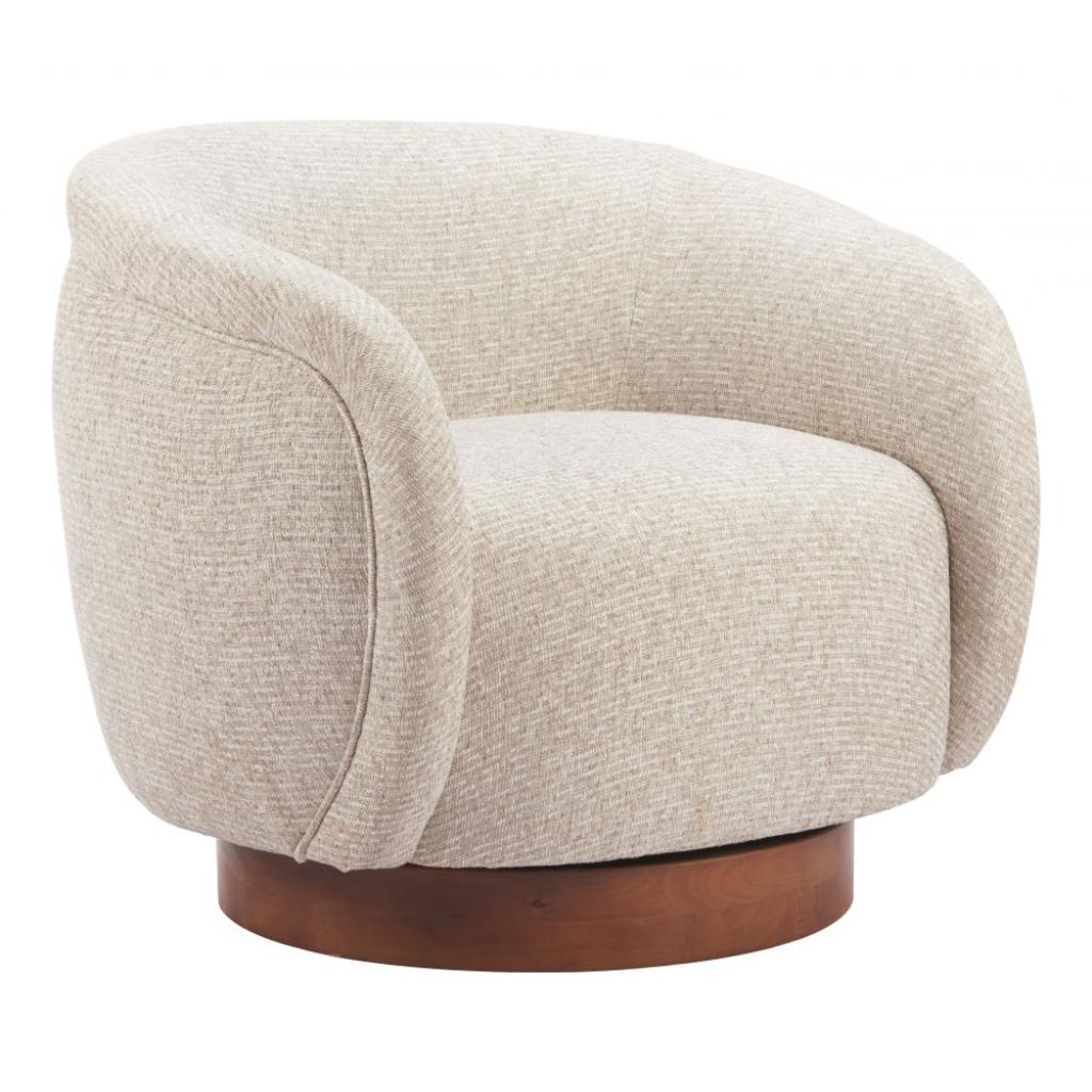 Vinta Textured Fabric Swivel Club Chair