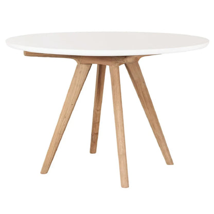 Viola White Teak & Concrete Outdoor Dining Table