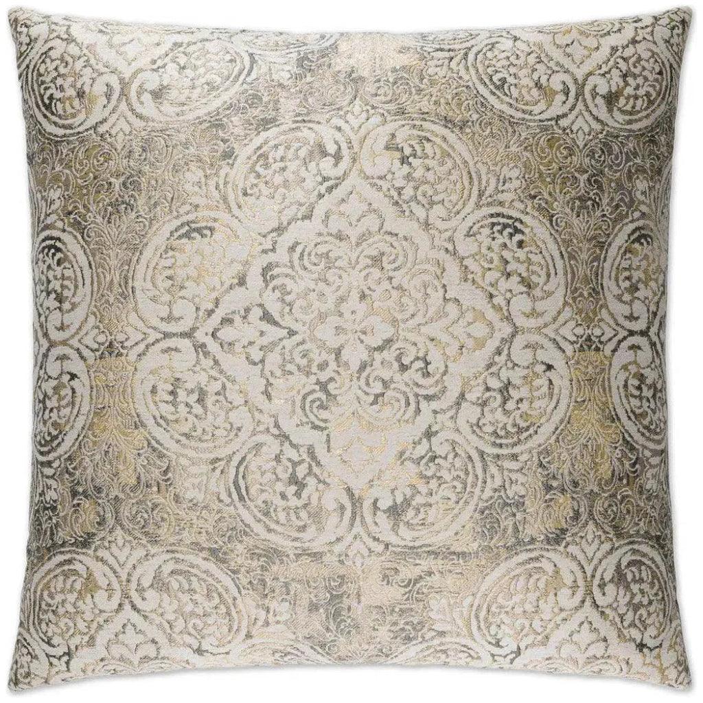 Vogue Pewter Brown Throw Pillow With Insert