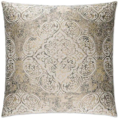 Vogue Pewter Brown Throw Pillow With Insert