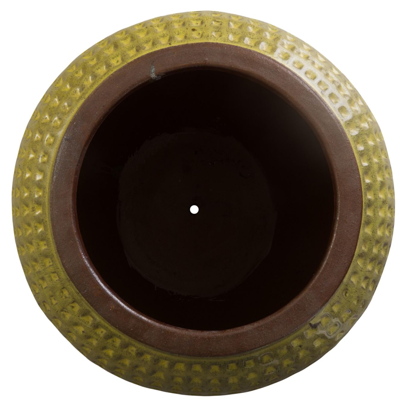 Waffle Yellow Ceramic Jar