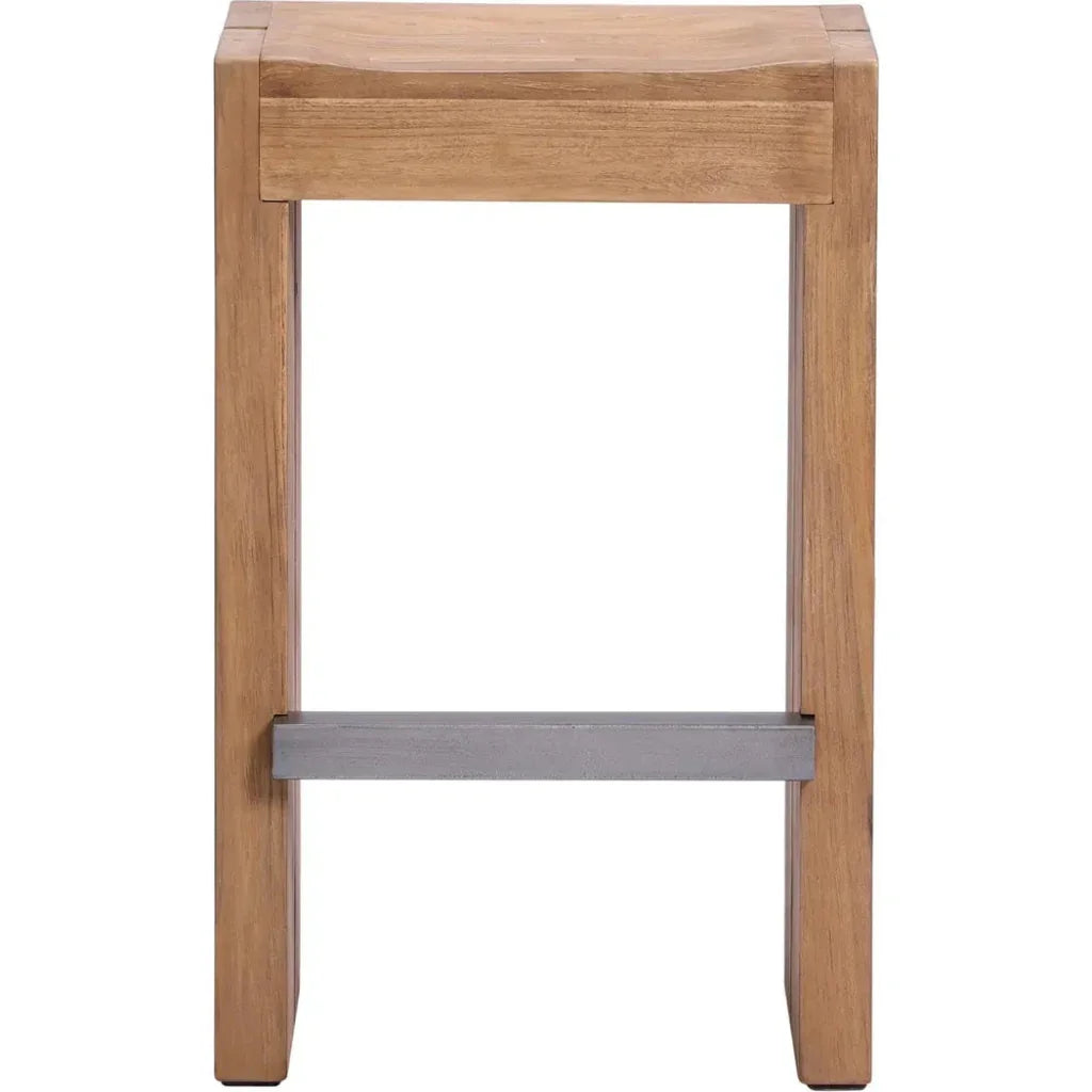 Warren Teak Counter Stools 2PC Outdoor Counter Stools