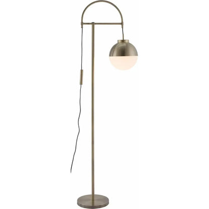 Waterloo Floor Lamp White & Brushed Bronze